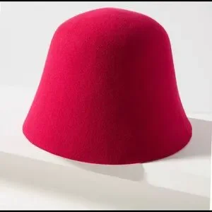 Anthropologie Mod Felt Wool Bucket Hat Pink Red One Size NWT Anthropologie Hats for Women for sale | eBay main image 4